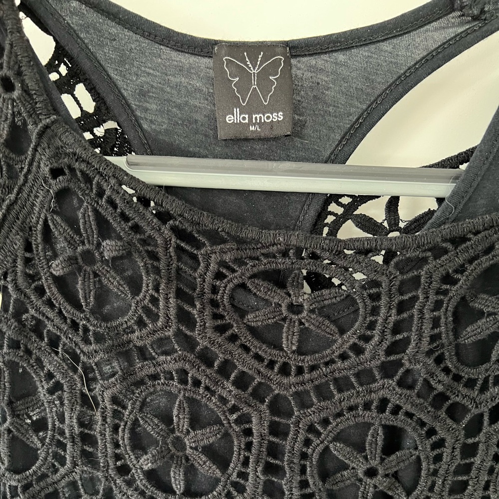 [Ella Moss] crochet top with tank - Picture 2 of 3